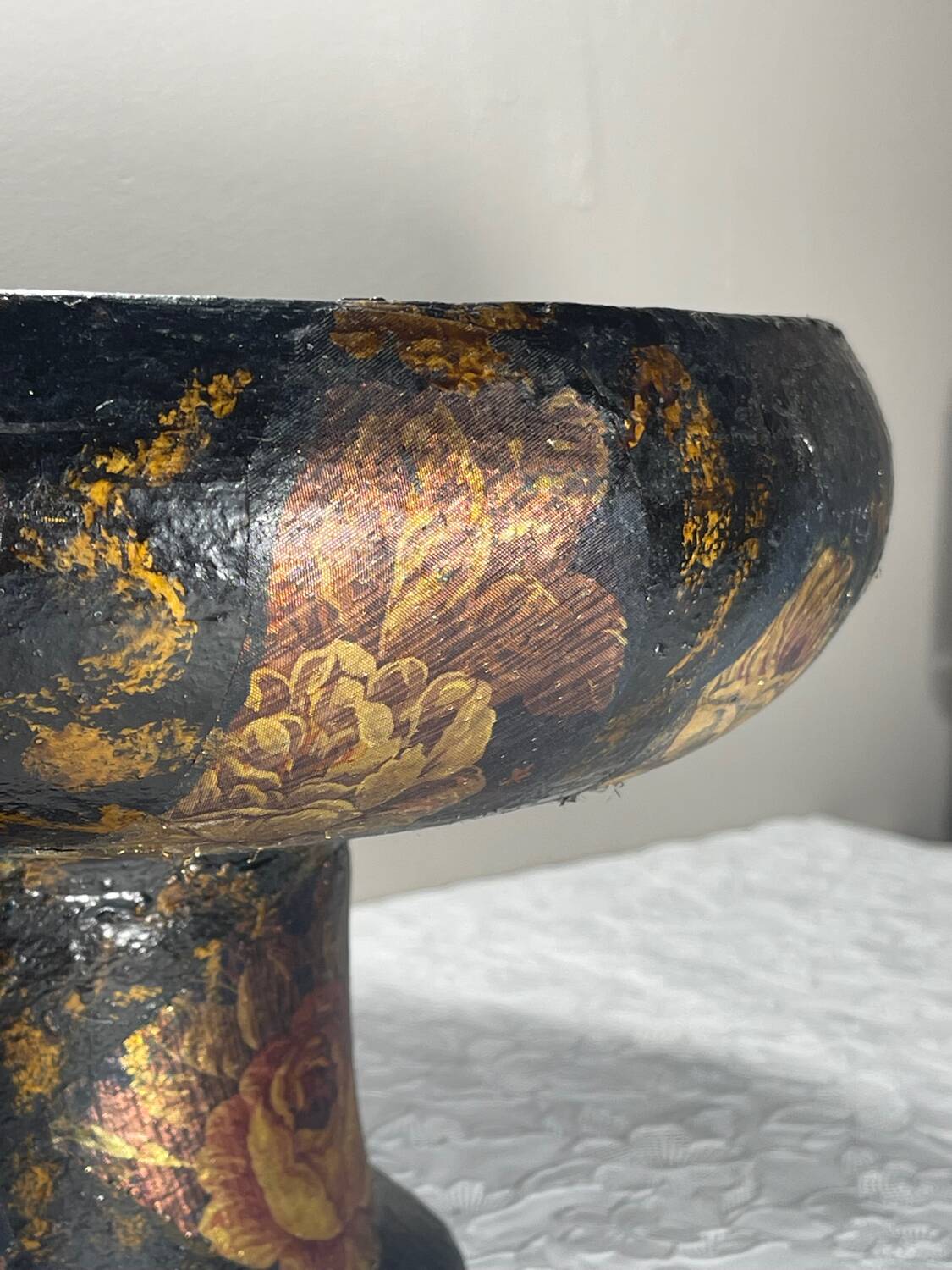 Handmade Terracotta Fruit Bowl / Centerpiece on Pedestal