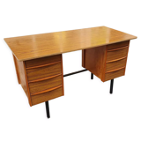 Wood desk and wood color formica top, 1960