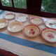 Assorted 8 ancient plates dominating red