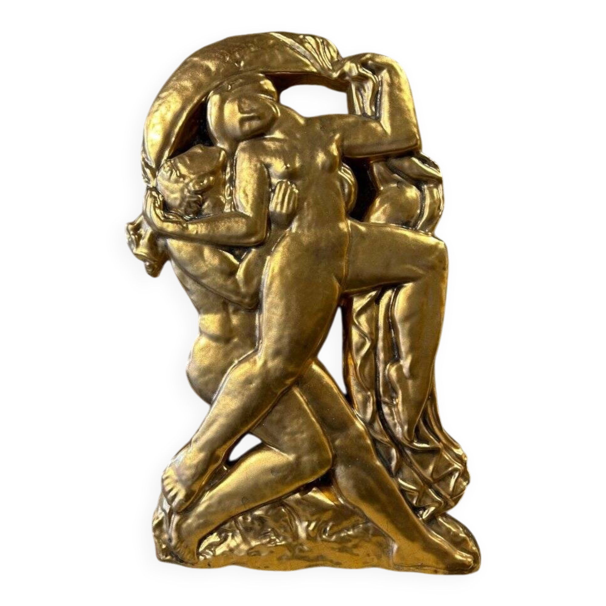 Art Deco ceramic bas-relief