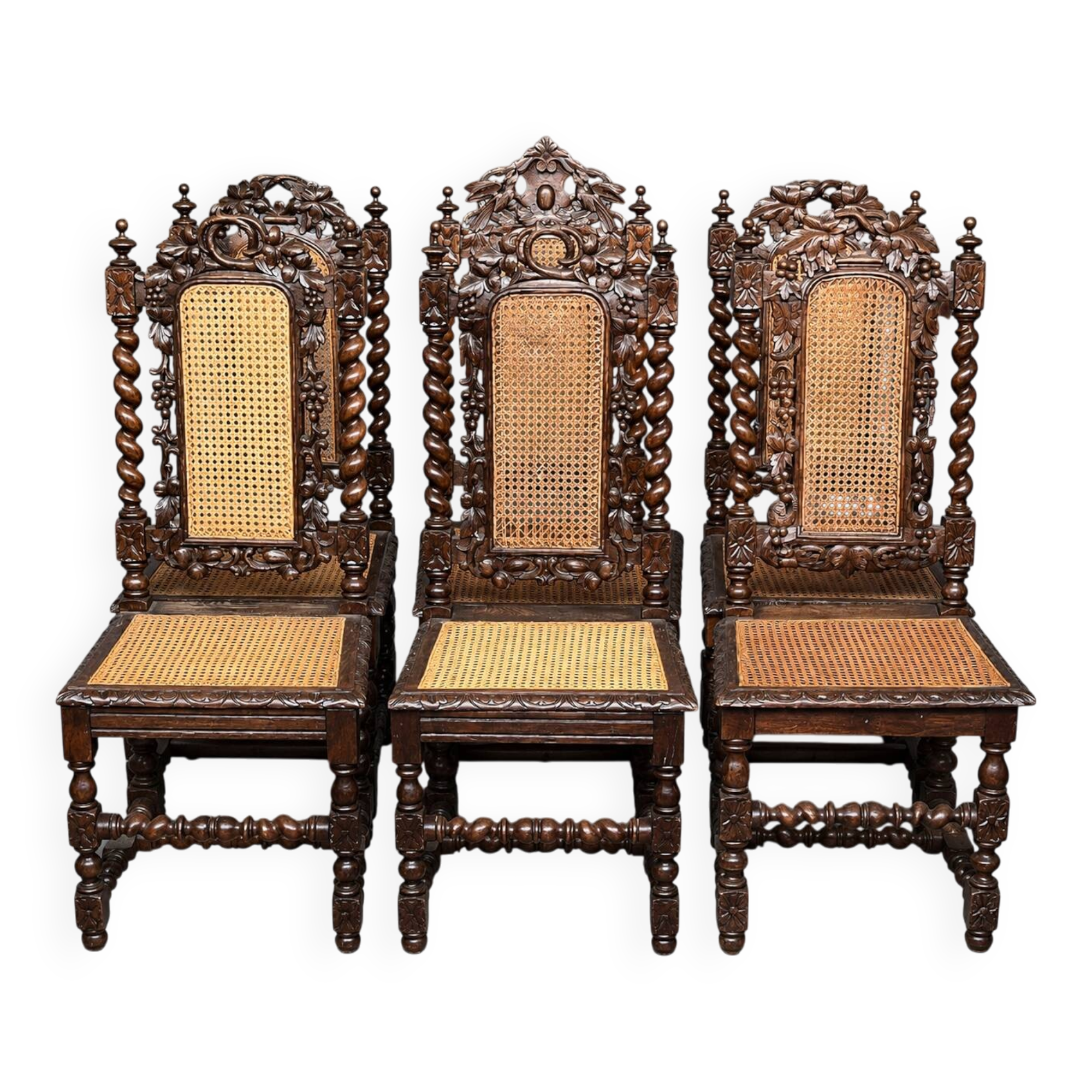 Set of matching hunting style chairs.