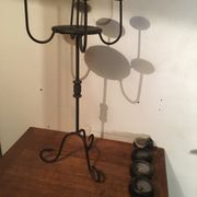 Chandelier 5 candles in wrought iron