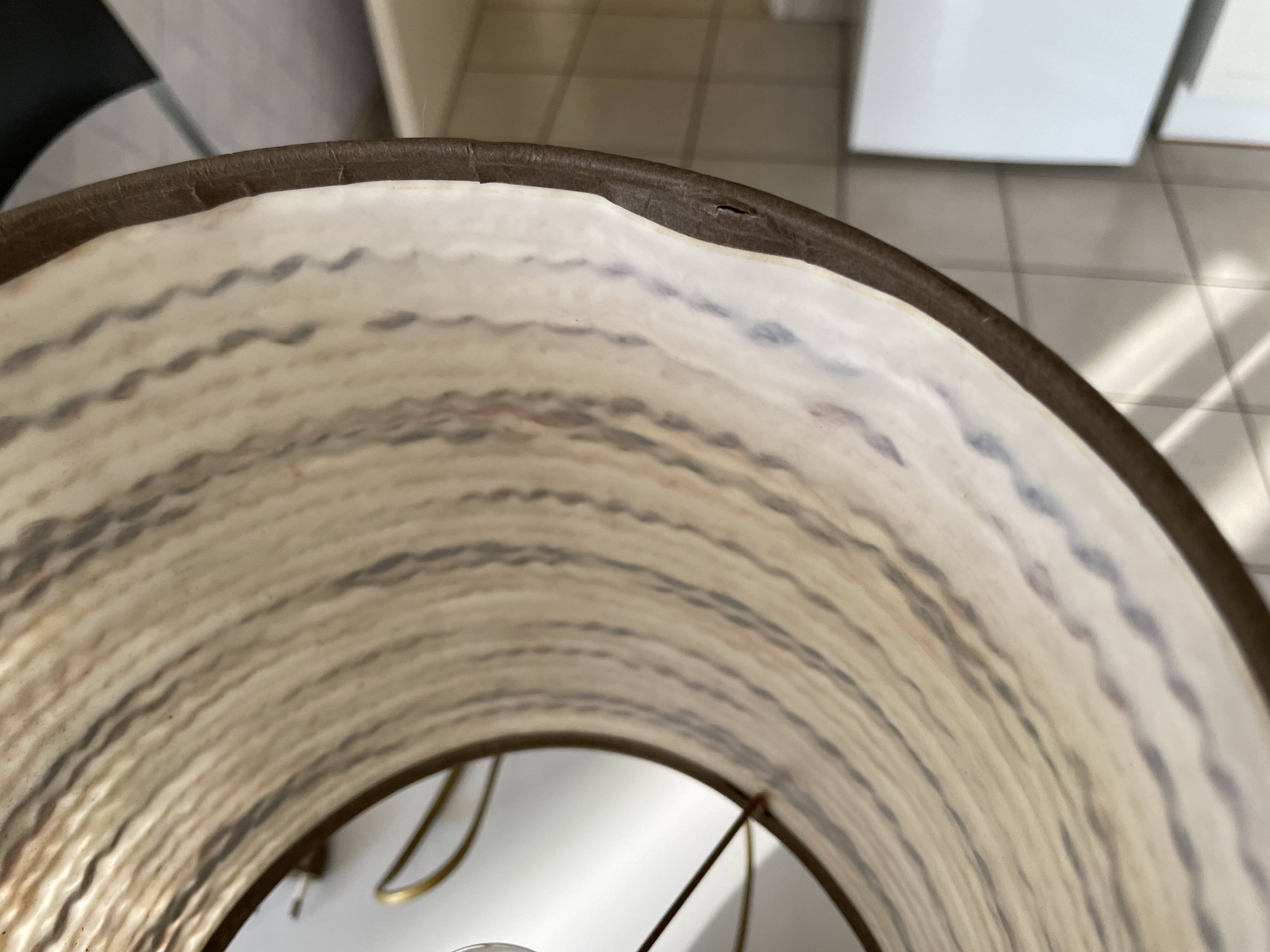 Turned wood lamp from the 1970s