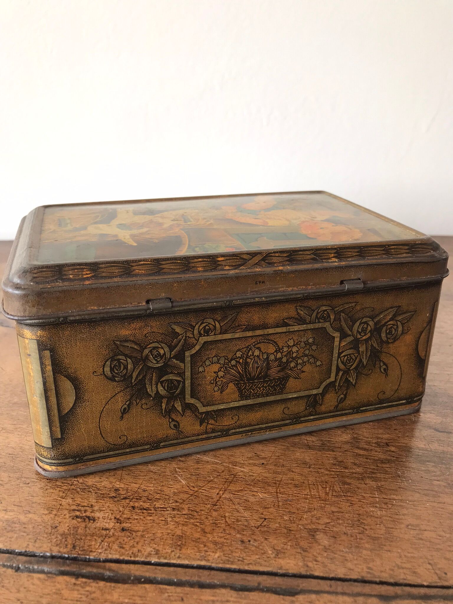 Antique metal box