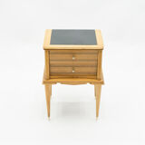 Paire de chevets en sycomore laiton 1950
