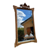 Miroir de Cheminée 19 éme en Bois et Stuk Doré