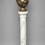 Léopold Harzé (1831–1893). Bronze bust of a young woman on a marble base. Belgium. Dated 1878.