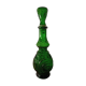 Green moulded glass carafe