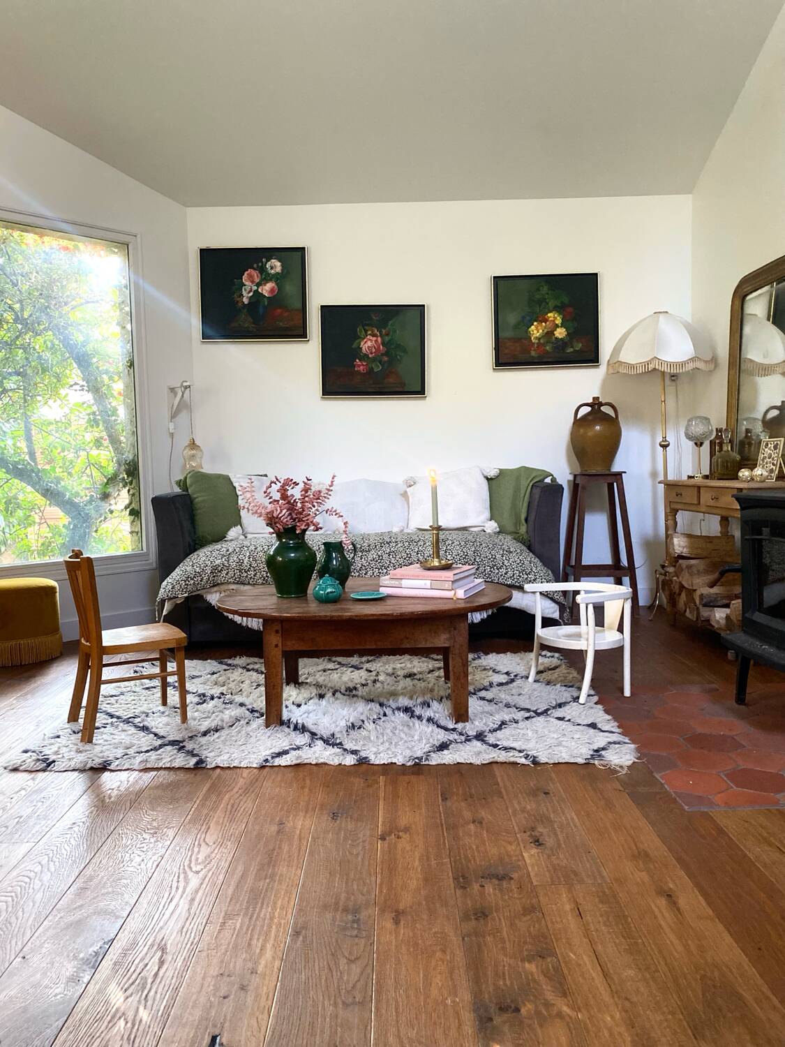 Framed antique oil painting