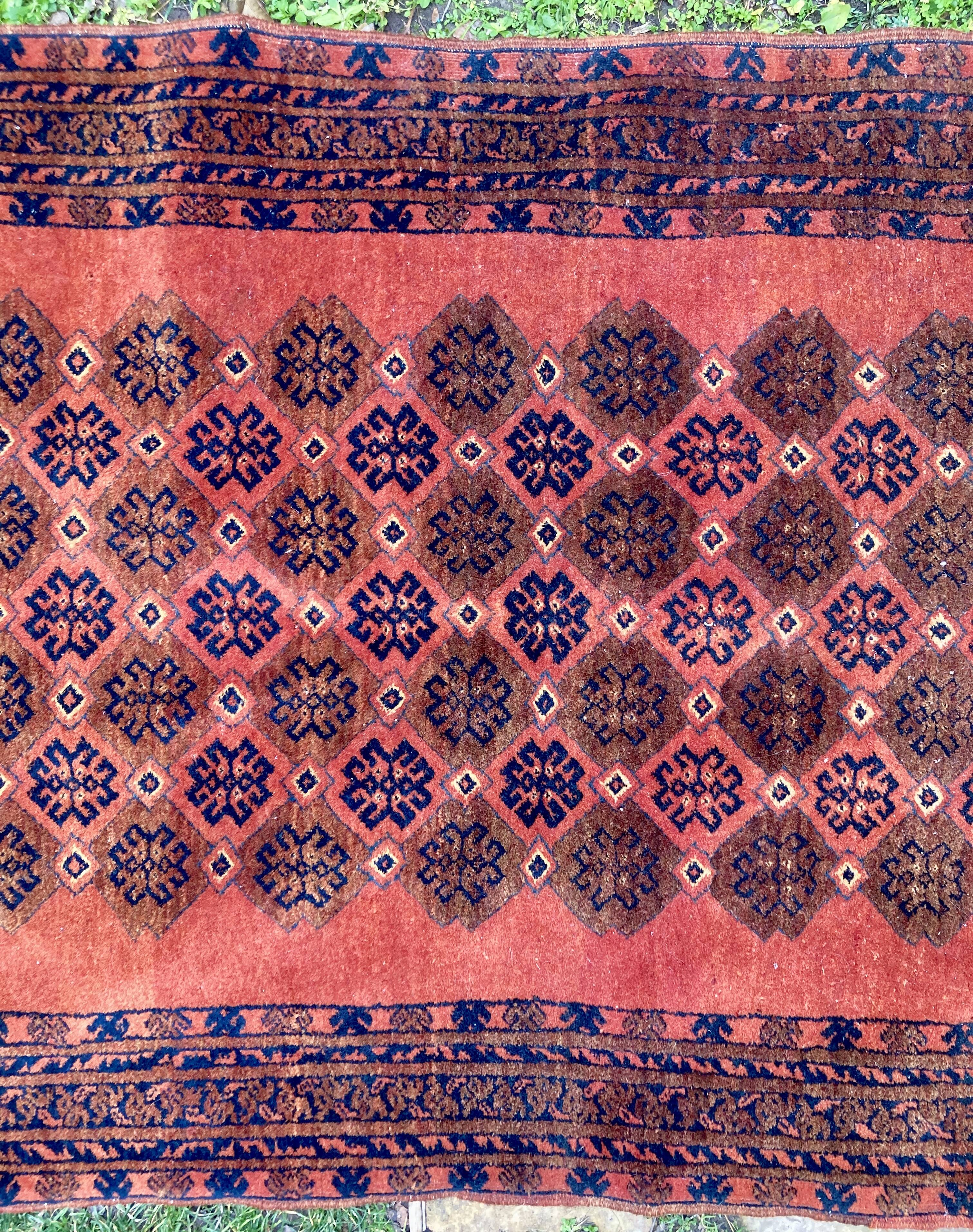 Afghan wool rug - 105 x 165