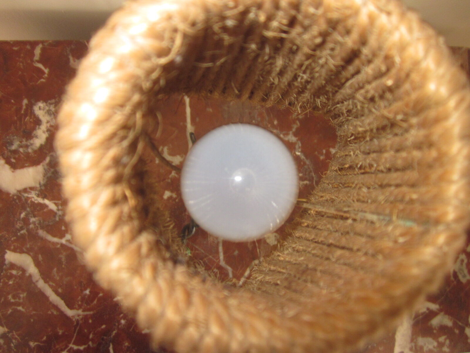 Metal and rope lamp 1950