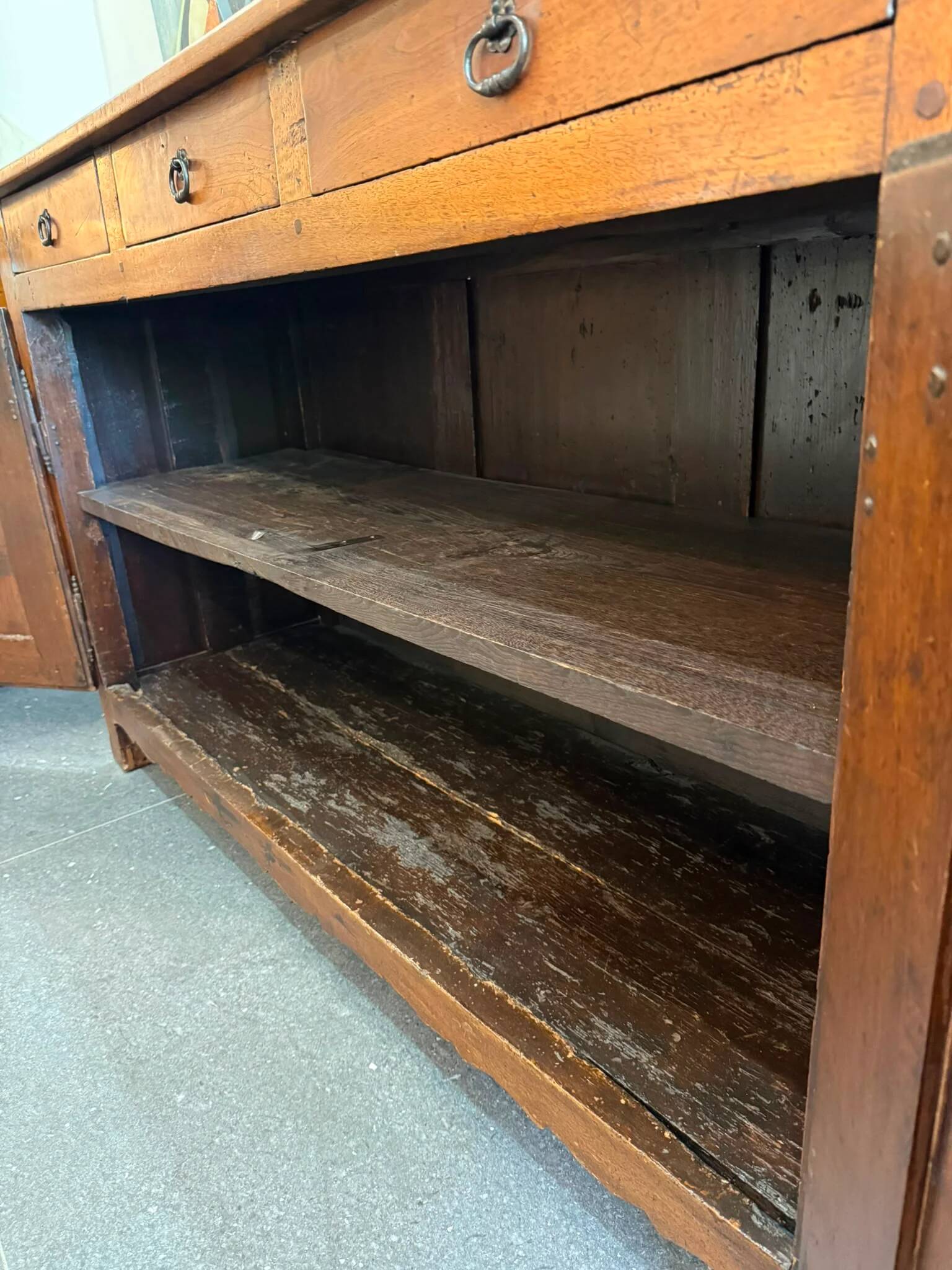 19th-century walnut buffet – 3 drawers