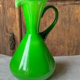 Empoli glass vase/carafe/ewer, 1960s