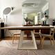 Extensible table Mood T1202 — Mobitec — White Fenix & walnut