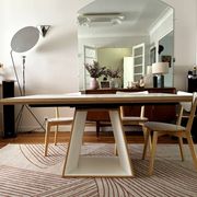 Extensible table Mood T1202 — Mobitec — White Fenix & walnut