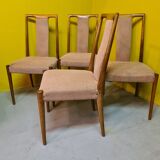 4 Vintage Teak Dining Chairs, 1950-60s