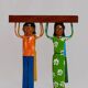 African stool carved and hand-painted – Unique piece from Burkina.
