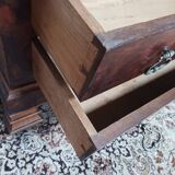 Louis Philippe secretary in oak and burr walnut