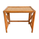 Honey-coloured rattan side table
