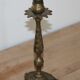 Vintage lamp base in patinated gold metal – foliage decor – 25 cm