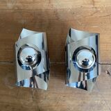 Pair of "Space age" wall lamps 1970