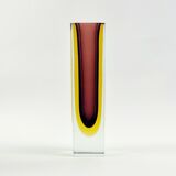 XXL Mid-Century Sommerso Murano Glass Vase by F.Poli for Mandruzzato, 1970s