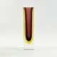 Vase en verre Sommerso XXL du milieu du siècle par F. Poli pour Mandruzzato, années 1970.