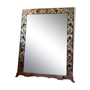 Miroir polychrome Doré