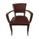 Skai chair binds wine and wooden footpieces and armrests