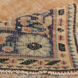 6x9 Vintage Orange & Blue Floral Pattern Turkish Vintage Rug, 180x275 Cm