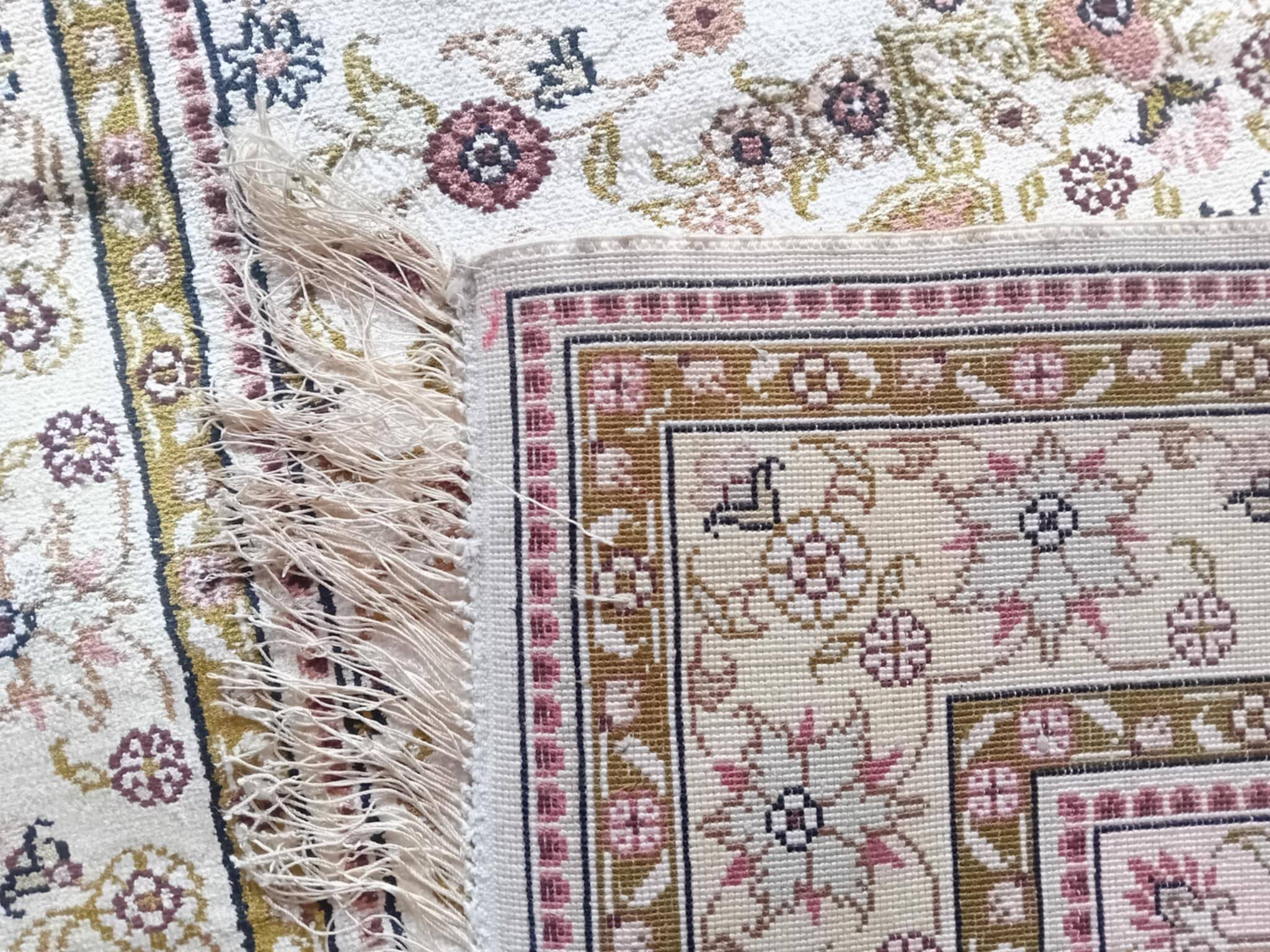 Handmade silk cashmere rug 151x92cm