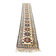 Baby Blue and Beige Long Vintage Hallway Runner