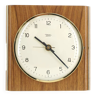 60s wall clock in wood and brass Diehl