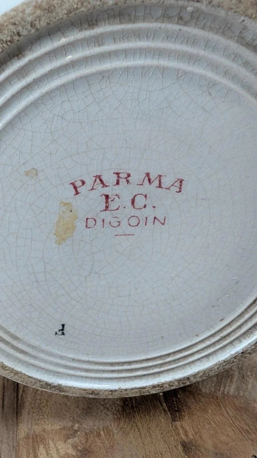 Grand pot de toilette ancien Digoin modèle Parma