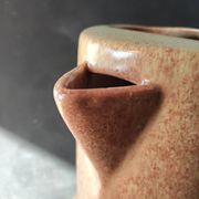 Pichet vintage en céramique mouchetée, années 1970