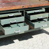 Workbench metal and mahogany 1960