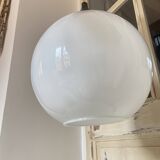 White Ball/Globe Pendant Lamp Vintage