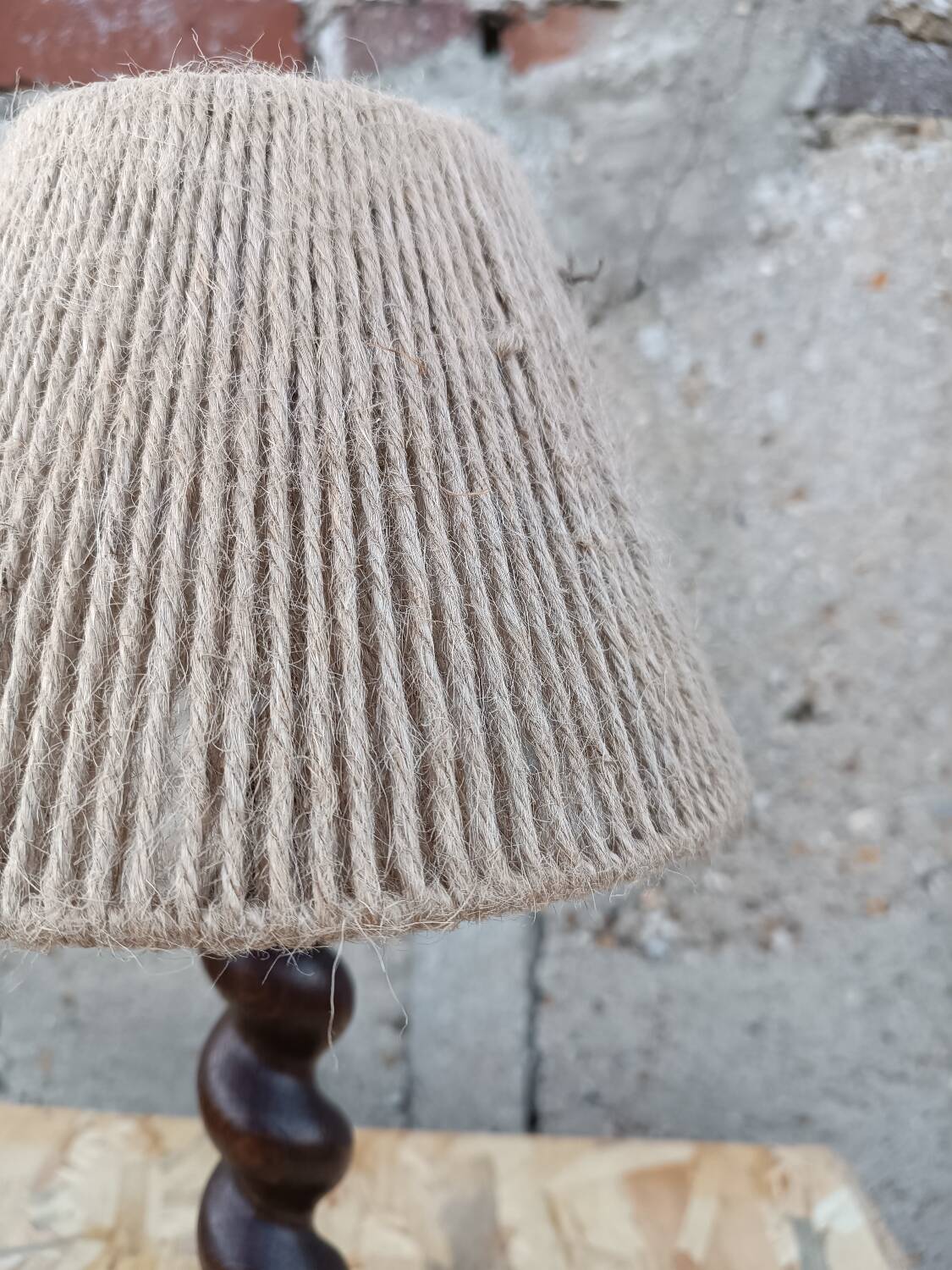 Turned wooden lamp 1950