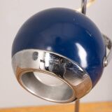 Lampe de table bleue vintage des années 70 mod "Eye Ball" Design Goffredo Reggiani