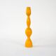 Mustard-colored candlestick, Danish design, 1970s, made in Denmark