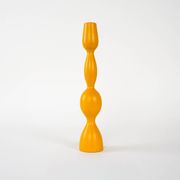 Mustard-colored candlestick, Danish design, 1970s, made in Denmark