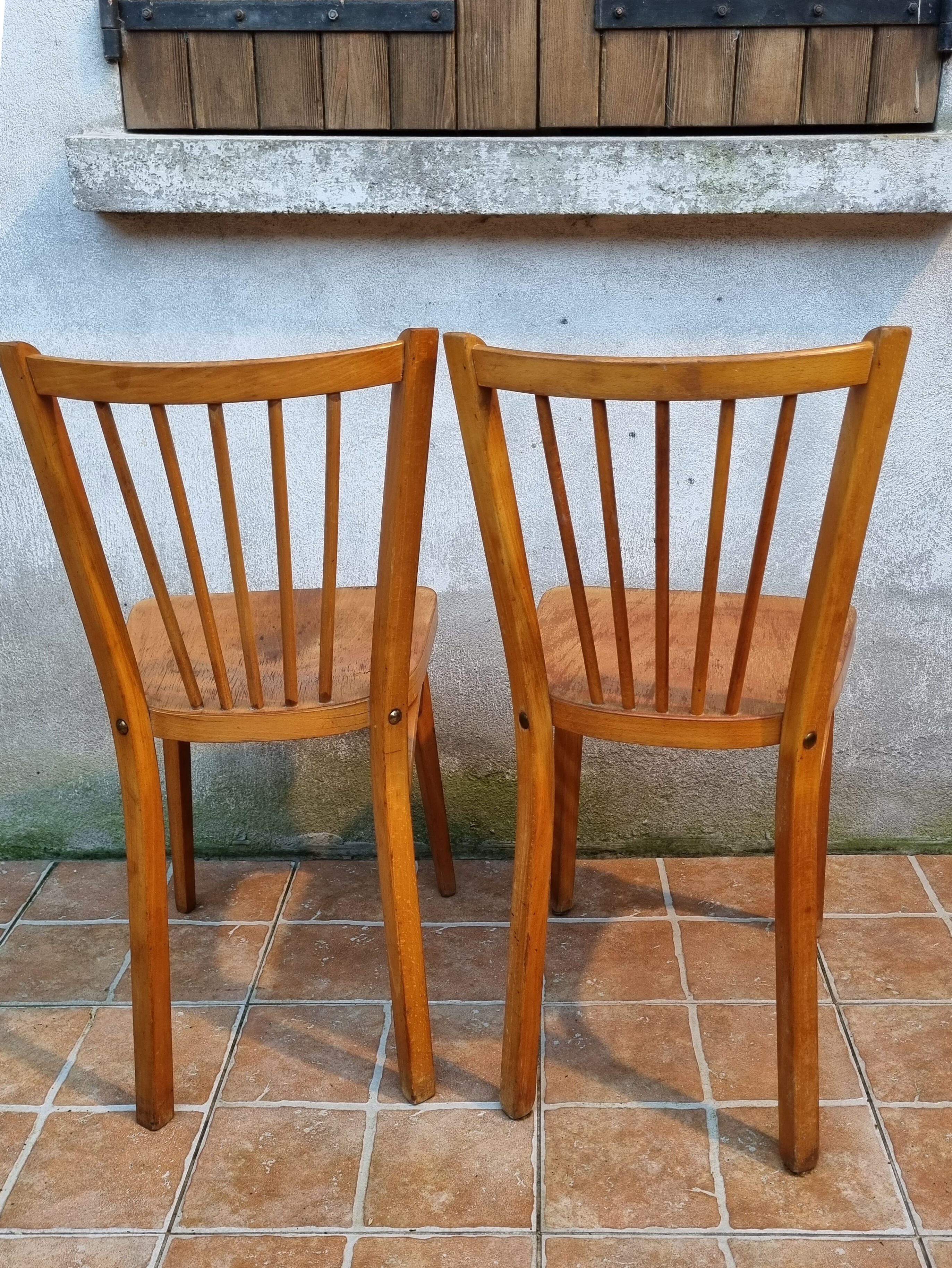 Pair of bistro chairs "Baumann" from the 50/60s