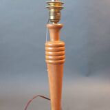 Pied de lampe en bois tourné Art Déco.