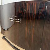 Art Deco Sideboard in Macassar, Marble & Chrome, France, 1930