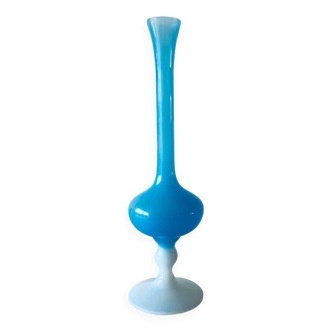 Old blue opaline vase