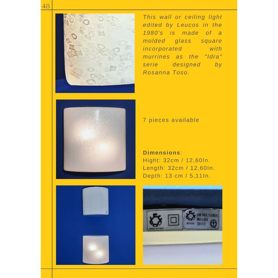 “Idra” wall lights, Rosanna Toso, Leucos, 1982
