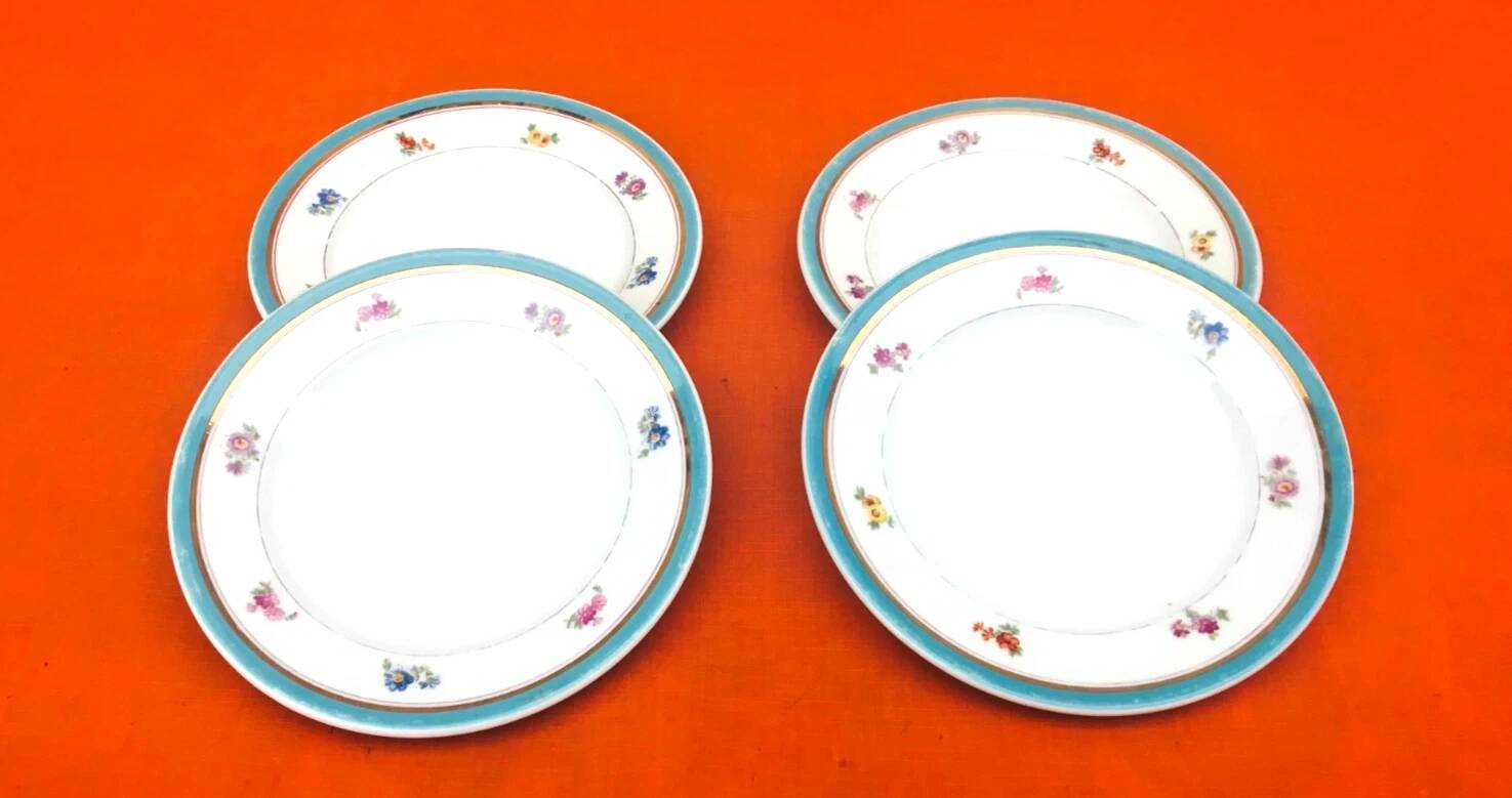 Year 1930 4 Cheese / Dessert plates U.M.L (Union Marc Larchevêque)