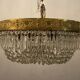 Vintage italian crystal ceiling light