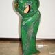 ‘Head’ sculpture lamp, glazed ceramic, vintage, Poland, 20th century