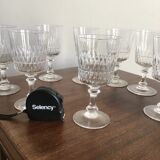 Lot of 6 crystal walking glasses